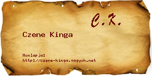 Czene Kinga névjegykártya